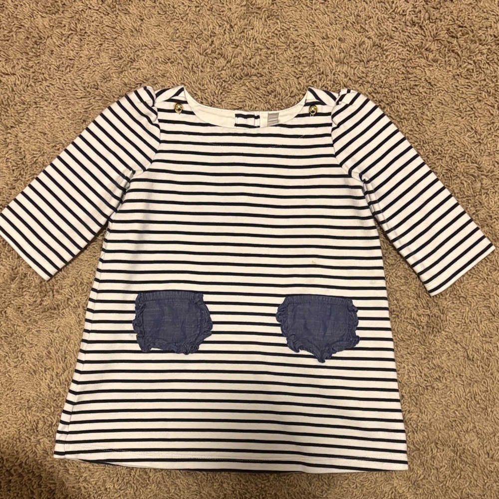 Janie and Jack Navy Striped 3T dress